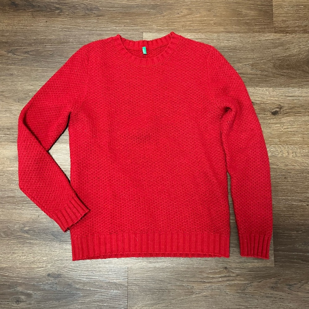 Vintage BENETON bright red sweater